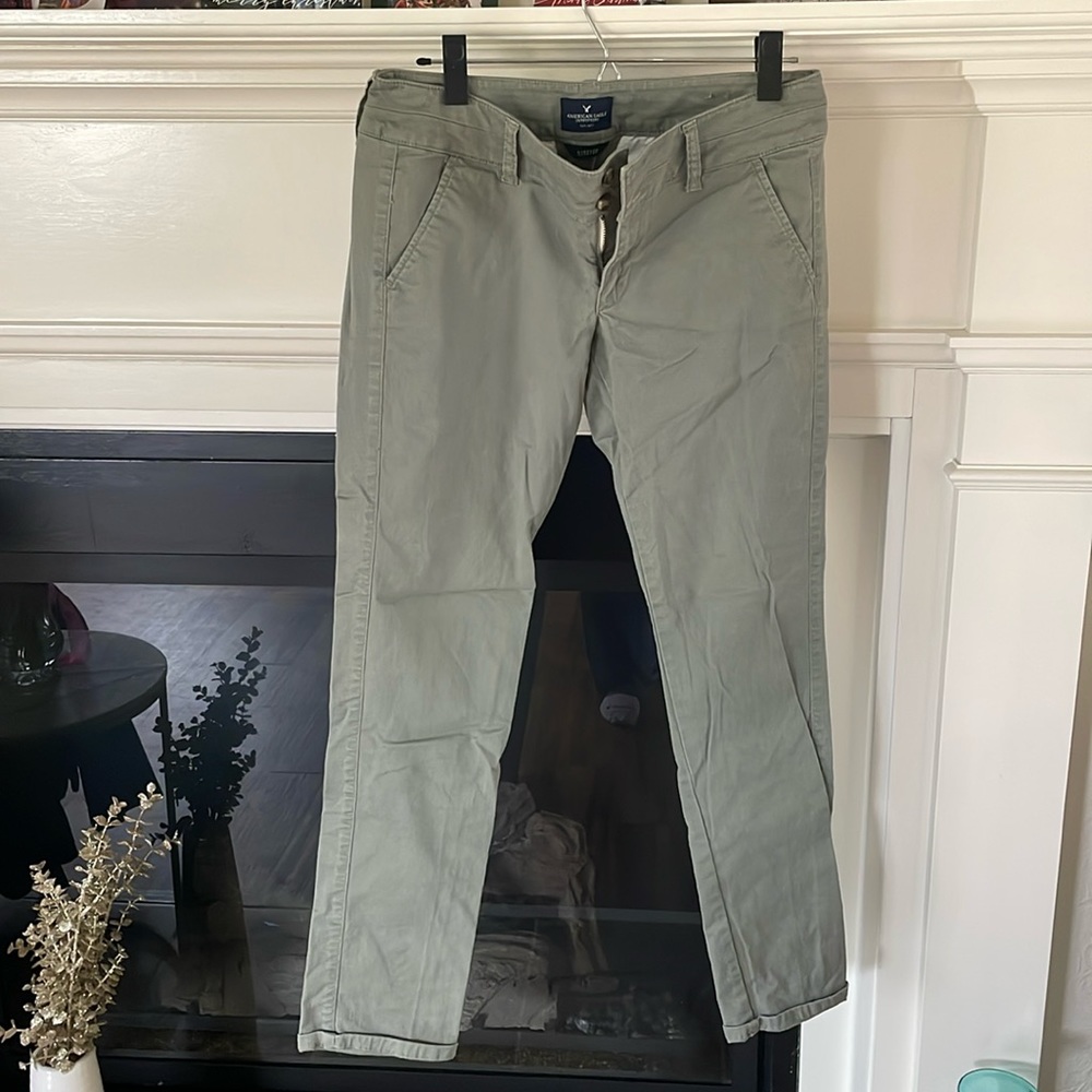 Green dress pants